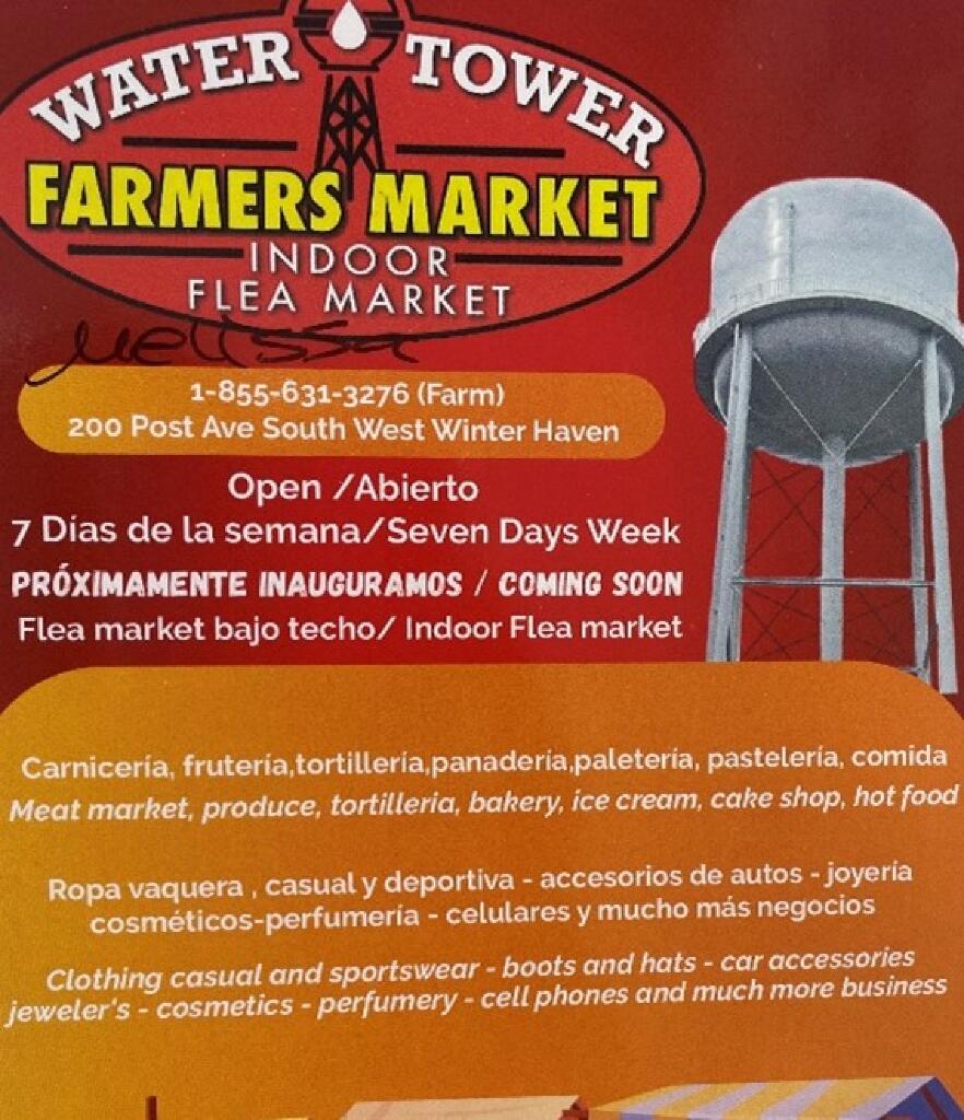 Water Tower Farmers Market in Winter Haven Florida