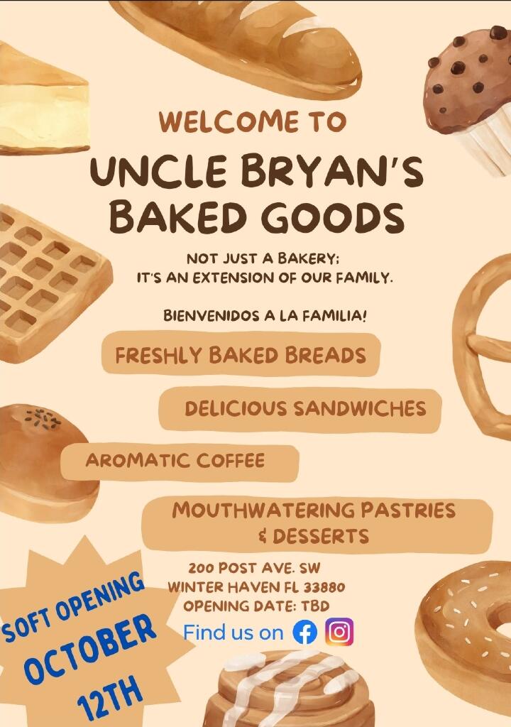 Uncle Bryan''s Baked Goods at Water Tower Farmers Market Winter Haven
